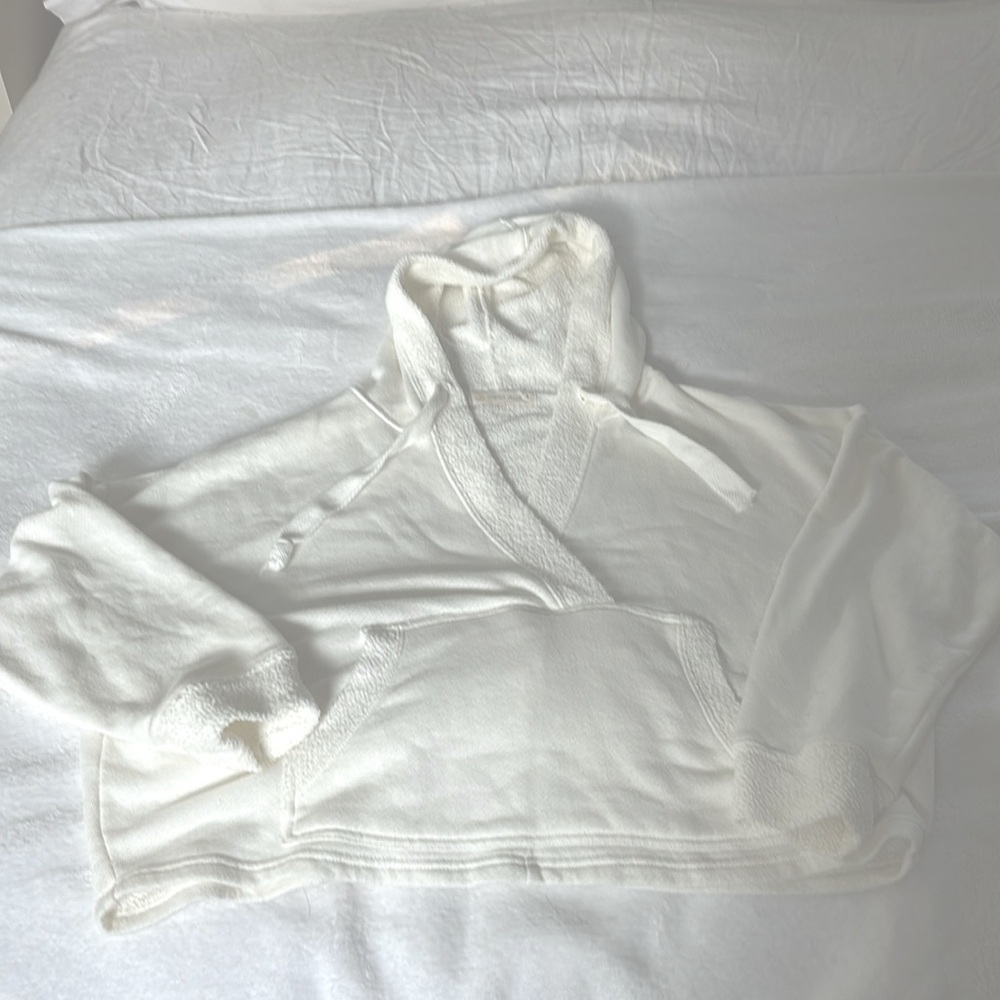 White sweatshirt with terry lining